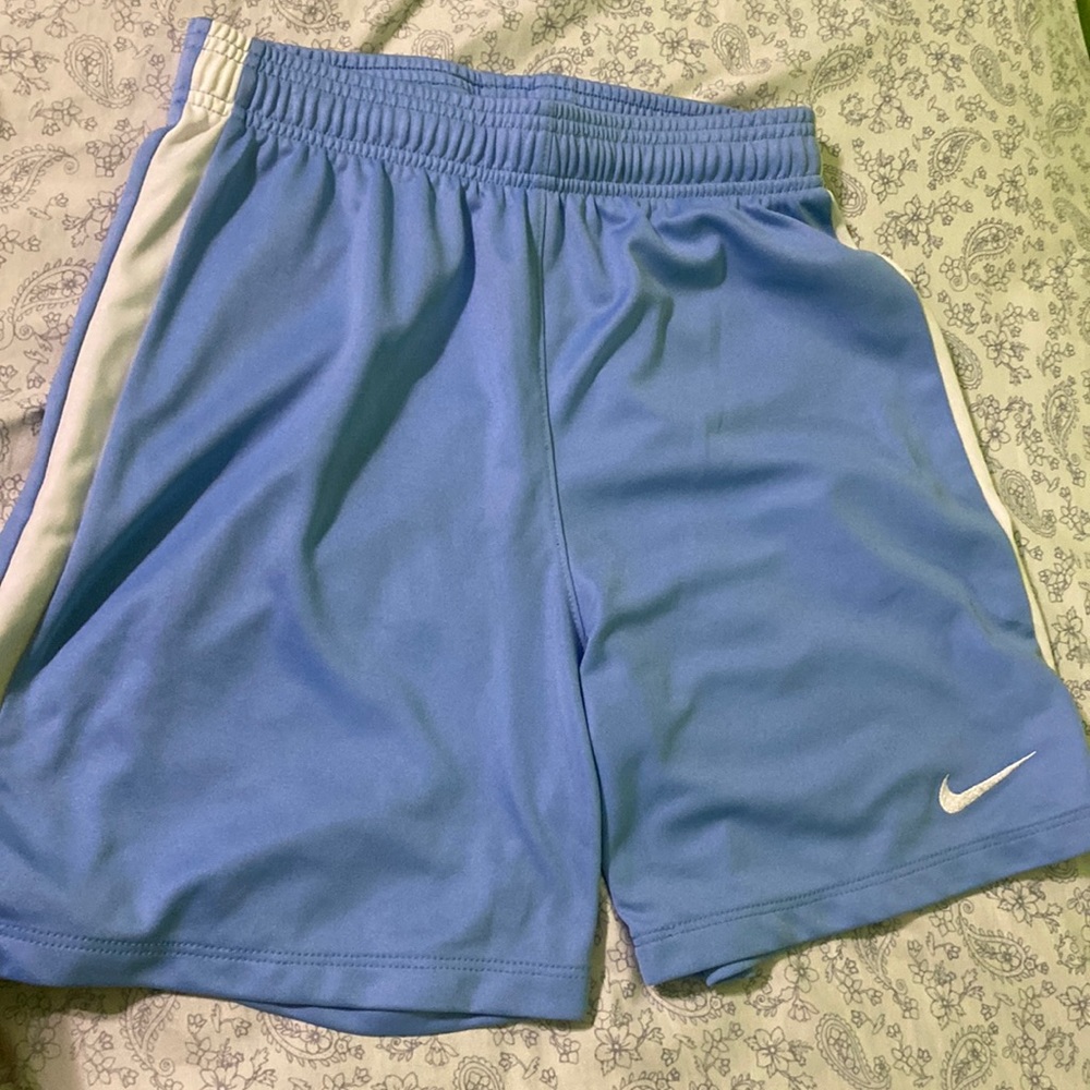 Nike blue and white shorts